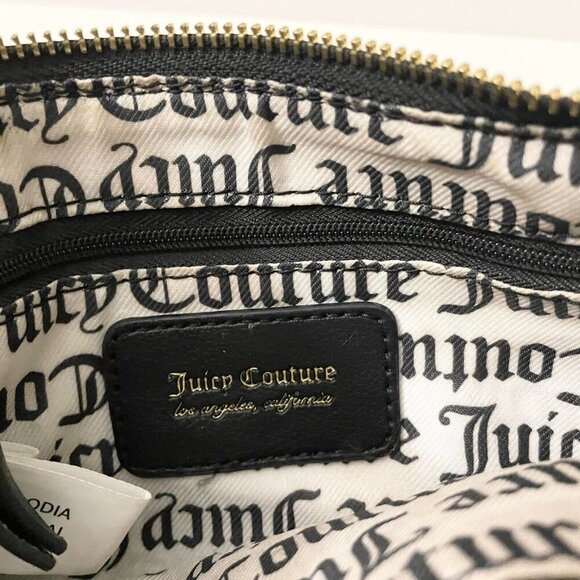 Juicy Couture Small Bag Crossbody Purse Debossed Faux Leather Shoulder Bag Flaws - Picture 8 of 16
